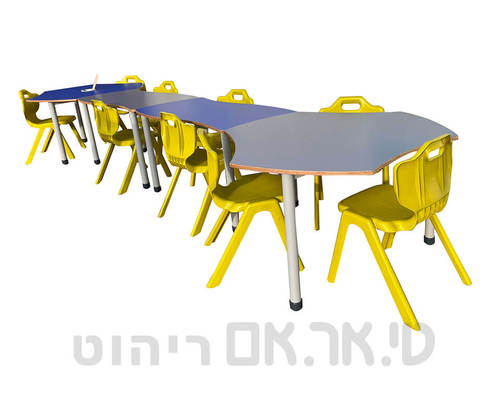 מקבץ שולחנות גל וטריו