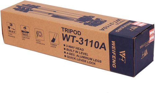 חצובה קלה למצלמה  Weifeng WT3110A כולל מתאם לסמרטפון 