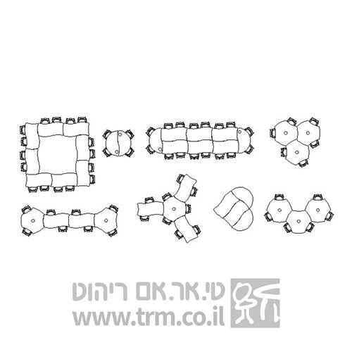 מקבץ שולחנות מסדרת wave
