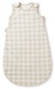 שק שינה לתינוק 100% כותנה ללא שרוולים, גילאי 0-6 חודשים - משבצות סנד