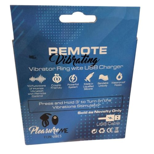 טבעת רטט נטענת שלט רחוק Pleasure Me - remote Vibrating