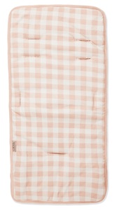 ריפודית לעגלת תינוק או טיולון 100% כותנה - משבצות ורוד