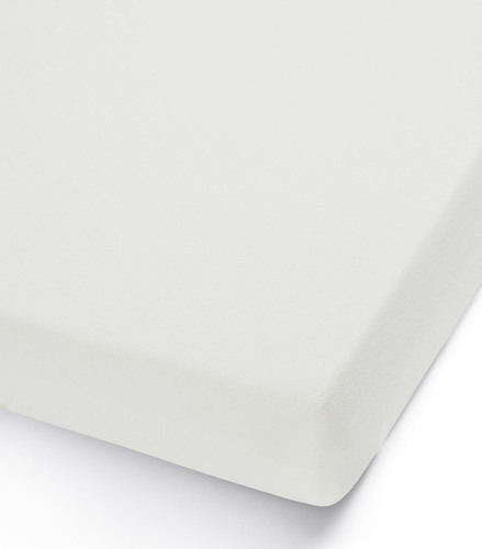 סדין מעוצב לעריסת תינוק 100% כותנה - לבן