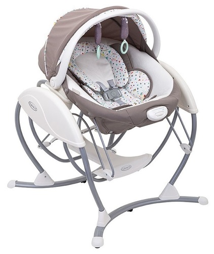 נדנדת גליידר חשמלית לתינוק משולבת טרמפולינה Glider Elite עם 6 מהירויות - Scatter Geo