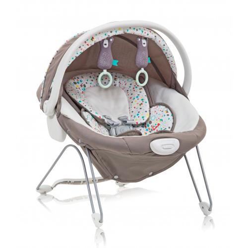 נדנדת גליידר חשמלית לתינוק משולבת טרמפולינה Glider Elite עם 6 מהירויות - Scatter Geo