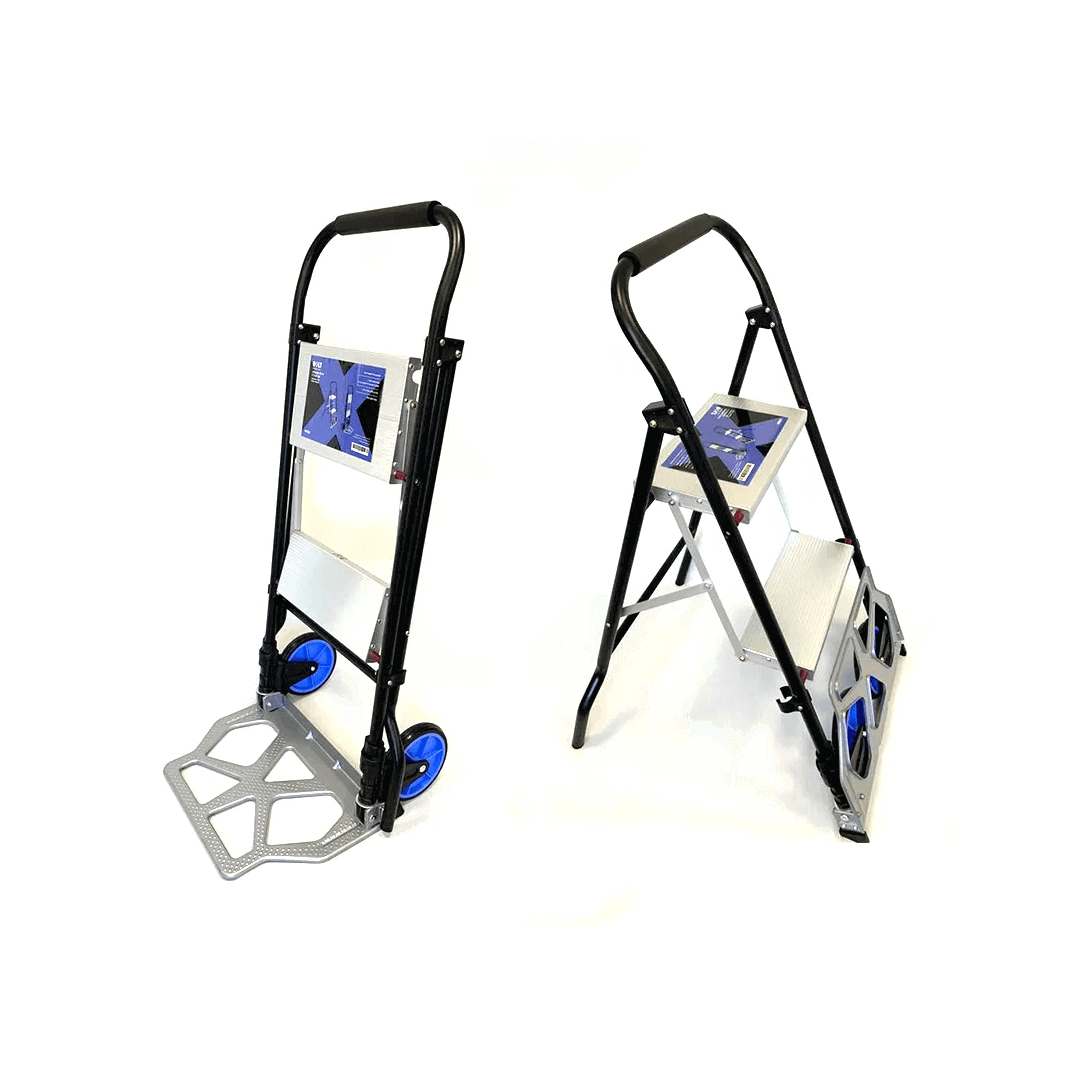 דרגלה מתקפלת 2 ב1 סולם ועגלת נשיאה דגם FLT201 מבית BOLT
