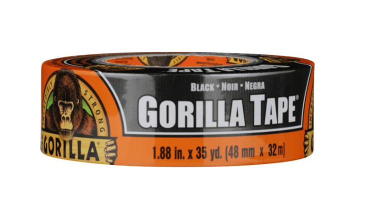 סרט הדבקה/חבלה לתיקון, קיבוע והגנה GORILLA שחור 48 מ"מ, 32 מ