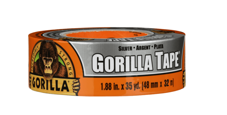 סרט הדבקה/חבלה לתיקון, קיבוע והגנה GORILLA  כסוף 48 מ"מ, 32 מ