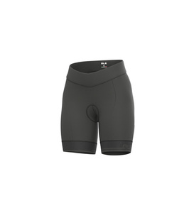 מכנס רכיבה נשים SOLID CLASSICO RL SHORT שחור-אפור ארגונומי טכני ומנדף