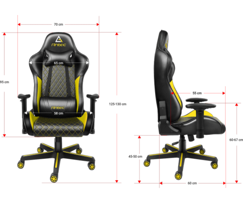 כיסא גיימינג מהודר ANTEC T1 SPORT BLACK/YELLOW
