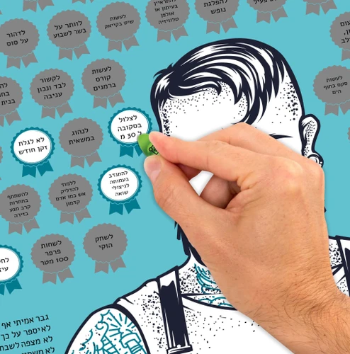 פוסטר גירוד 100 משימות לגבר אמיתי
