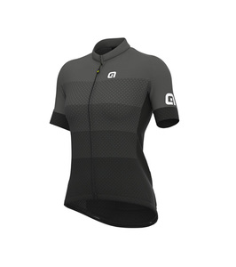 חולצת רכיבת אופניים  נשים SOLID LEVEL LADY JERSEY אפור אלסטית טכנית אולטרא לייט מתקדמת ומנדפת מאוד