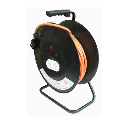 תוף כבל מאריך 40 מטר עם 2 שקעים ללא מפסק