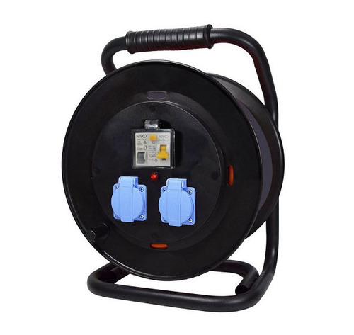 תוף כבל מאריך 50 נאופרן 2 שקעים מגן ופחת