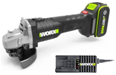 משחזת זווית 4.5 + סוללה 4.0AH מבית WORX