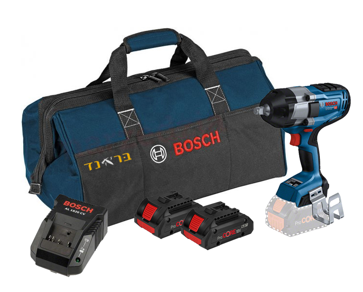 מפתח אימפקט נטען 18V + שתי סוללות 4.0AH