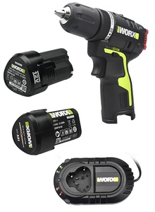 מברגה/ מקדחה נטענת 12 כולל 2 סוללות 2AH מבית WORX