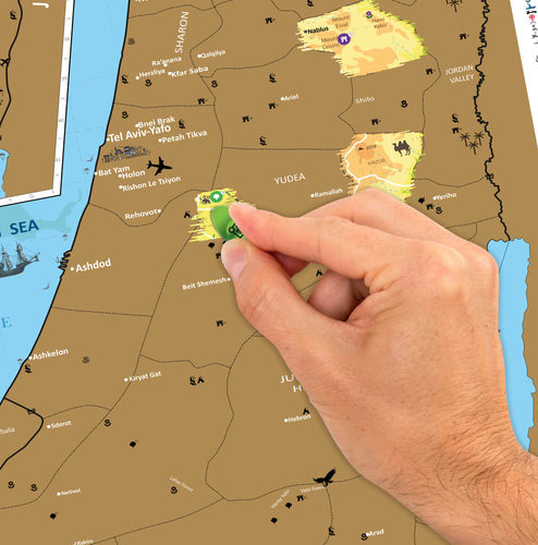 מפת גירוד מפת ישראל 