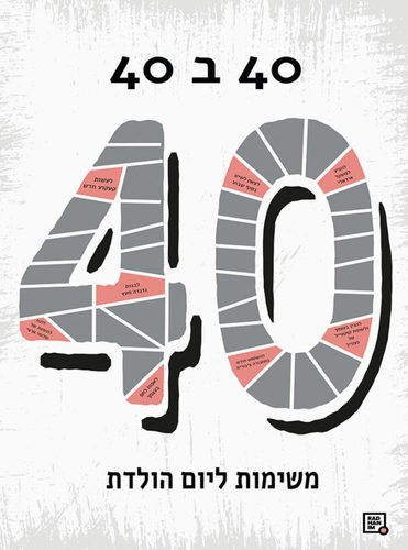 פוסטר גירוד משימות ליום הולדת 40