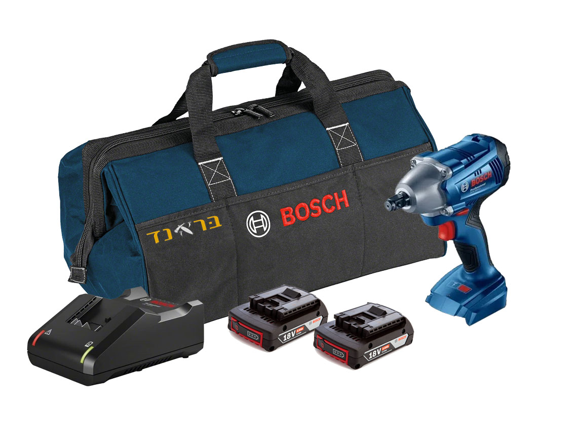 מפתח אימפקט נטען 18V + שתי סוללות 3.0AH