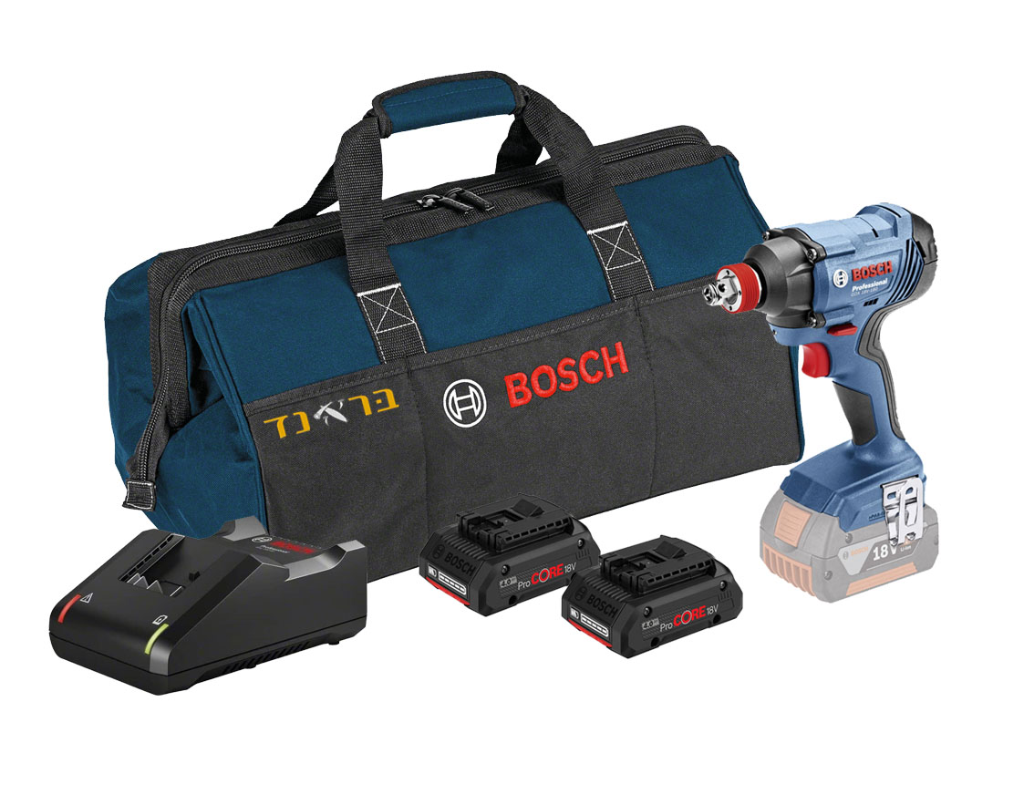 מפתח אימפקט 18V "1/2 + שתי סוללות 4.0AH