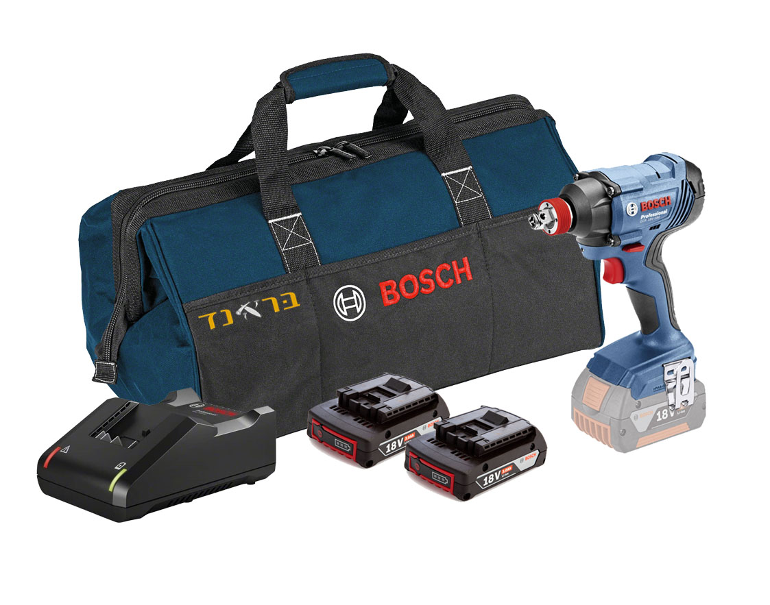 מפתח אימפקט 18V "1/2 + שתי סוללות 3.0AH
