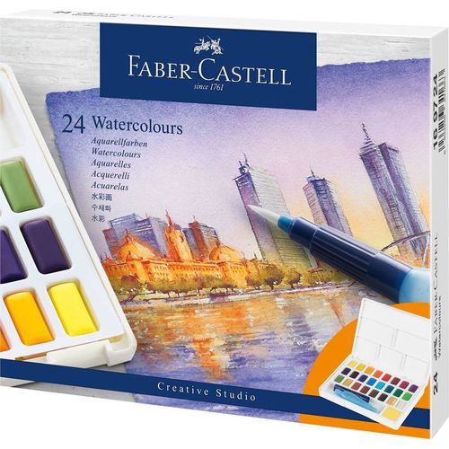 סט של 24 צבעי מים Faber Castell Watercolour