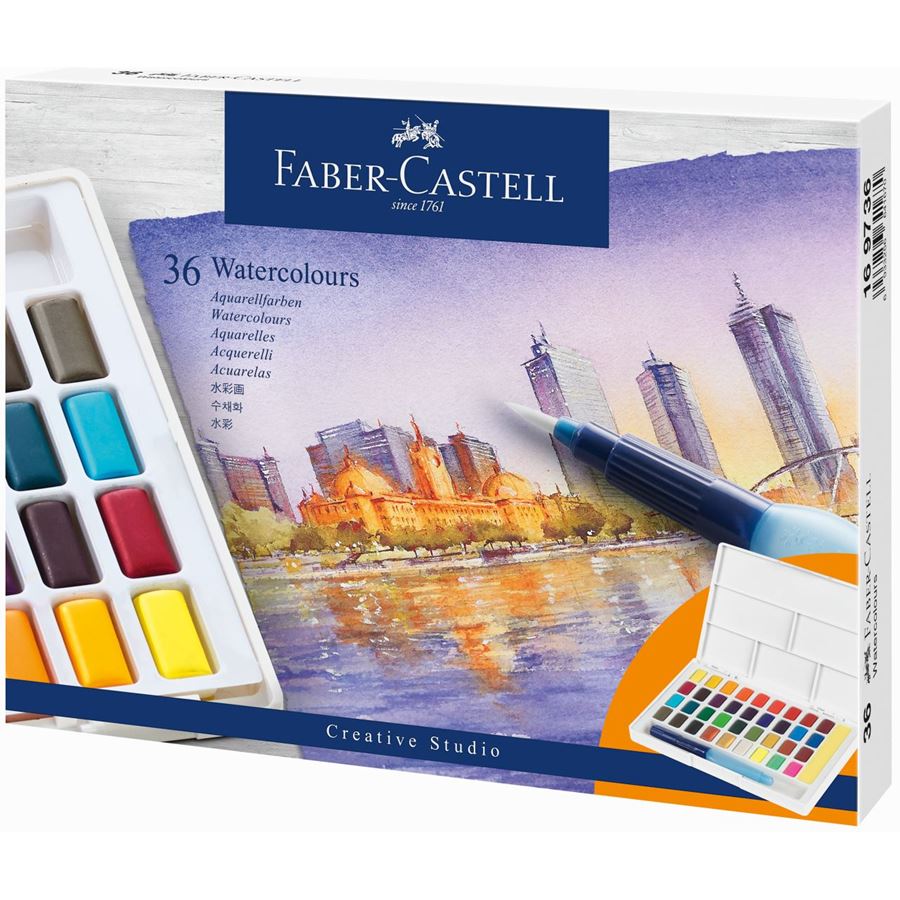 סט של 36 צבעי מים Faber Castell Watercolour