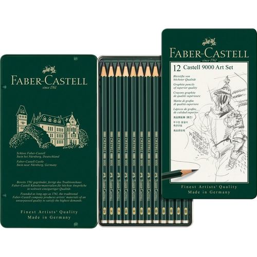 סט של 12 עפרונות רישום  Castell 9000 Art set