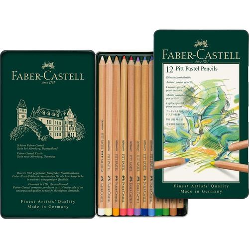 סט של 12 עפרונות גיר Pitt Pastel Pencils
