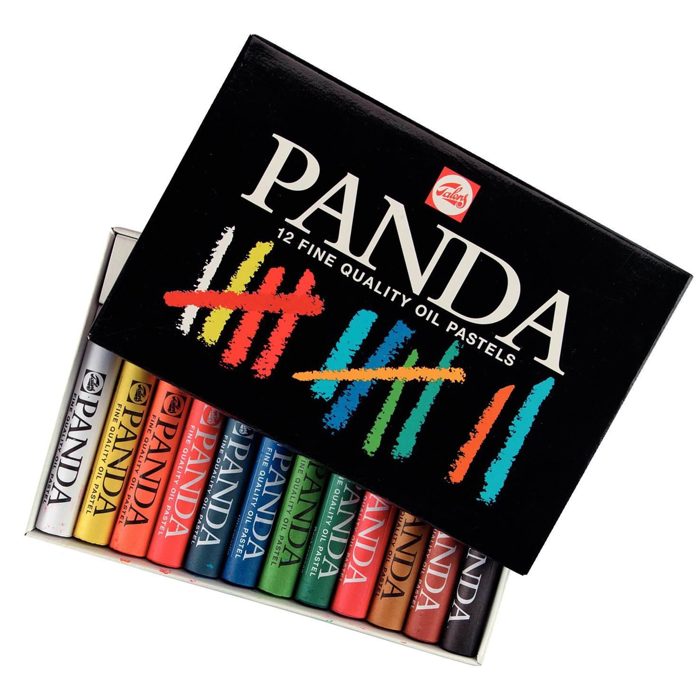 סט פנדה/ פסטל שמן 12 יח Talens Panda