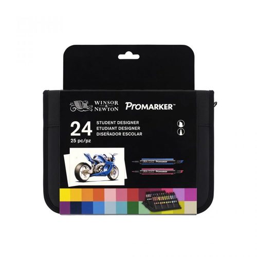 סט של 24 מרקרים מקצועיים לאיור +תיק Promarker Wallet set 