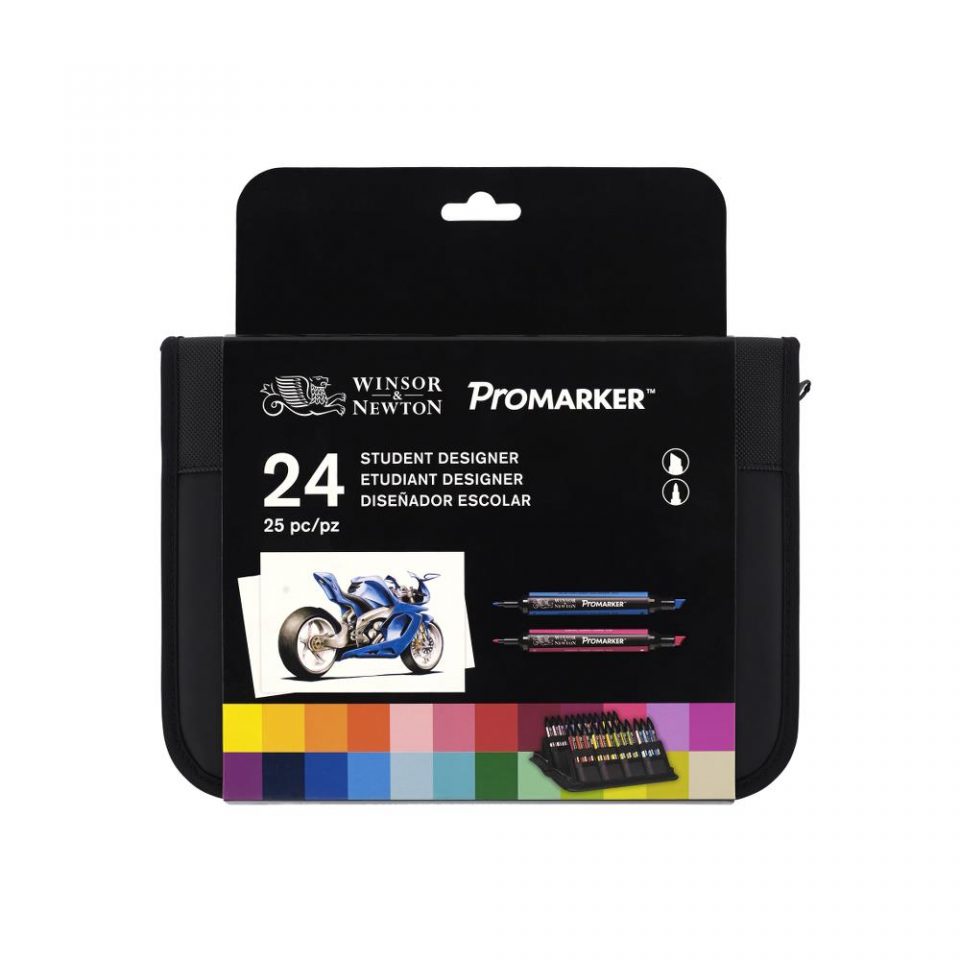 סט של 24 מרקרים מקצועיים לאיור +תיק Promarker Wallet set 