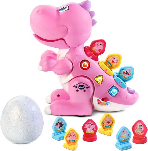 דינוזאור התאמה וערבוב רגשות ומנגינות, דובר עברית, רוקד ושר - ורוד