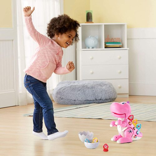 דינוזאור התאמה וערבוב רגשות ומנגינות, דובר עברית, רוקד ושר - ורוד