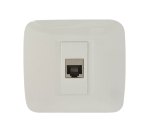 שקע למחשב RJ-45 CLICK לקופסא עגולה (55) בצבע לבן