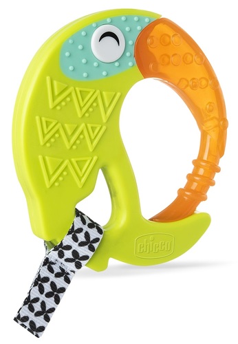 נשכן קירור עם רעשן ומגוון מרקמים Toucan Fresh - תוכי 