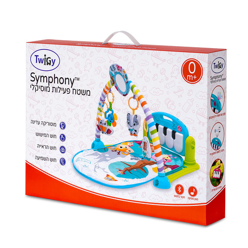 Symphony - משטח פעילות מוזיקאלי עם פסנתר וחיבור Bluetooth - ורוד