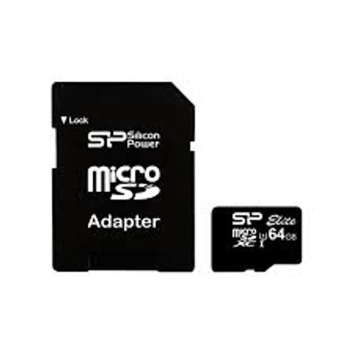 כרטיס זיכרון microSD ELITE 64GB silicon power