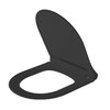 מושב לאסלה חרסה 505015 | מושב אסלה הידראולי נשלף צירי נירוסטה | שחור מט | דגם סמארט  HARSA SMART SLIM מקבוצת חמת.