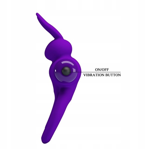 טבעת רטט כפולה מסיליקון איכותית 10 מצבי רטט - Vibrating Ring Vibrant Penis Ring III