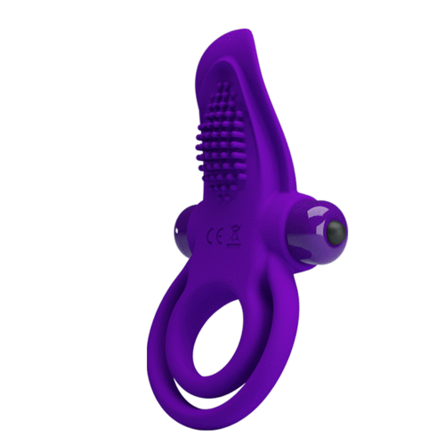 טבעת רטט כפולה מסיליקון איכותית 10 מצבי רטט - Vibrating Ring Vibrant Penis Ring II
