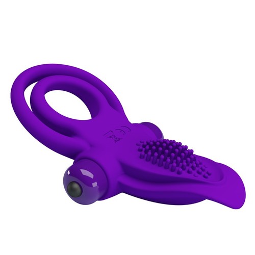 טבעת רטט כפולה מסיליקון איכותית 10 מצבי רטט - Vibrating Ring Vibrant Penis Ring II