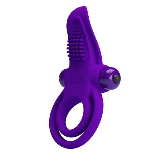 טבעת רטט כפולה מסיליקון איכותית 10 מצבי רטט - Vibrating Ring Vibrant Penis Ring II