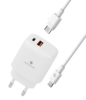 מטען קיר + כבל Silver Line SWC20PQ1 18W+20W USB+TAYP-C