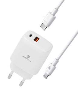 מטען קיר + כבל Silver Line SWC20PQ1 18W+20W USB+TAYP-C