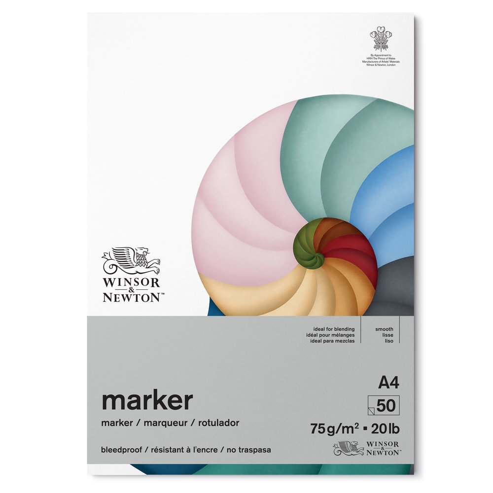 בלוק נייר למרקרים 75 גרם Bleedproof paper A4
