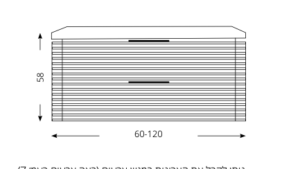 ארון אמבטיה בוליביה תלוי מגירות, כל הארון מבוצ׳ר 60 ס״מ