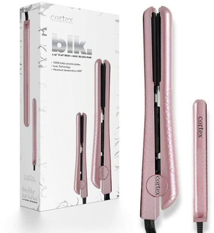 CORTEX מחליק שיער זוגי .BLK ורוד