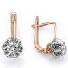 עגילי פרח יהלומים 0.80ct מזהב 14K